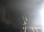 Scheunenbrand Daberg - Brandbekaempfung im Innern